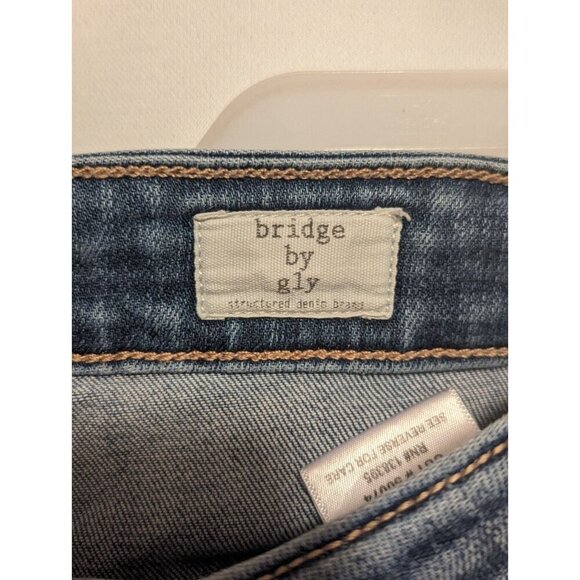 Bridge by GLY "Buckle" distressed Mid Rise Skinny Size 28 - Picture 3 of 14